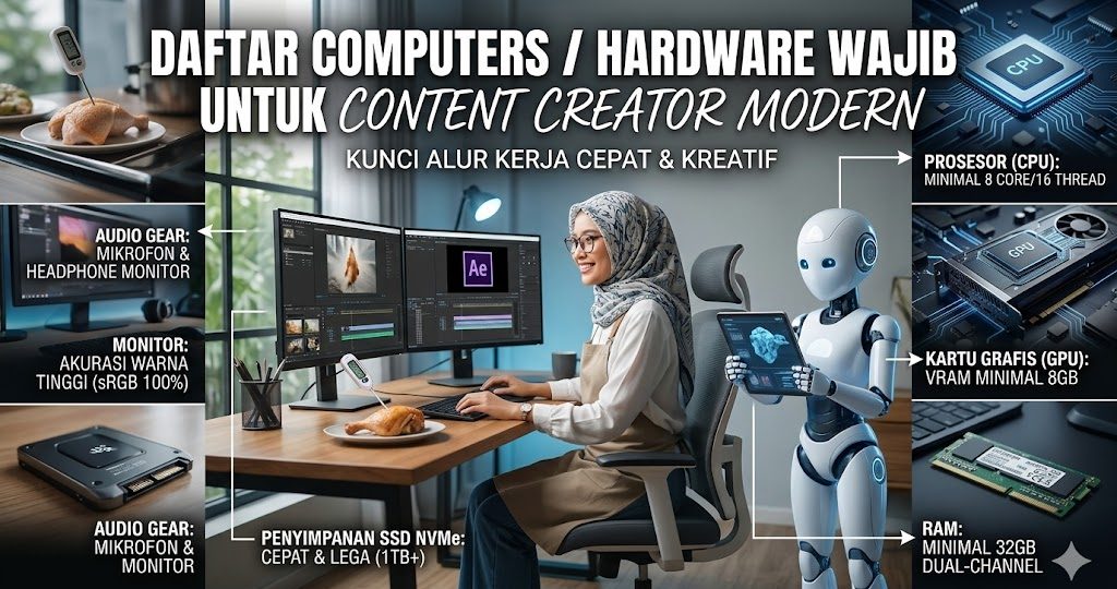 Daftar Computers / Hardware Wajib untuk Content Creator Modern